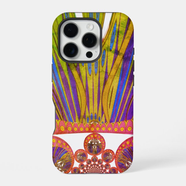 African decorative pattern modern design colours   iPhone case (Back)