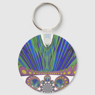 African decorative pattern modern design colours key ring
