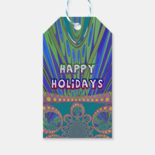 African decorative pattern modern design colours w gift tags