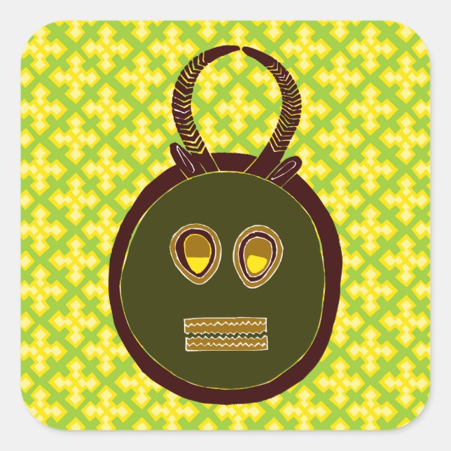 African Design #5 @ Stylnic Square Sticker (Front)