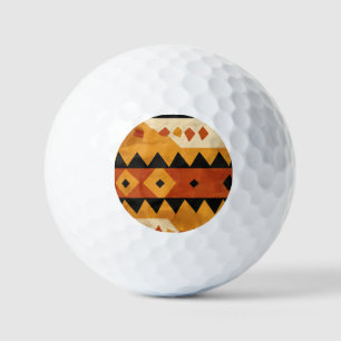 African design background in brown and black golf balls