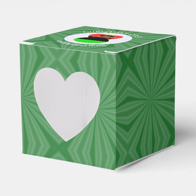 African Diaspora Angel Christmas Flag Personalised Favour Box (Front Side)