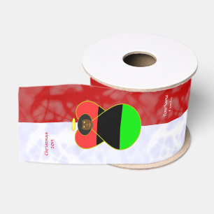 African Diaspora Angel Flag Red White Personalised Grosgrain Ribbon