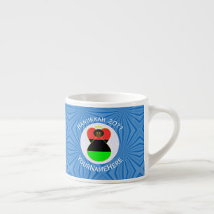 African Diaspora Angel Hanukkah Flag Personalised  Espresso Cup