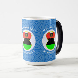 African Diaspora Angel Hanukkah Flag Personalised Magic Mug