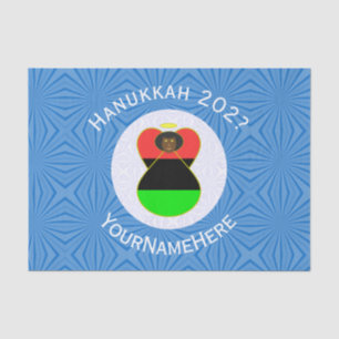 African Diaspora Angel Hanukkah Flag Personalised Tissue Paper