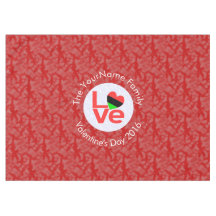 African Diaspora Heart Flag LOVE Red Personalised