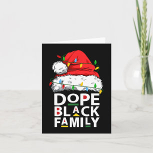 African Dope Black Family Afro Team Santa Matching Card