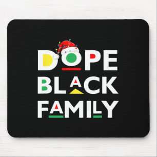 African Drug Black Family Afro Team Santa Matching Mouse Pad
