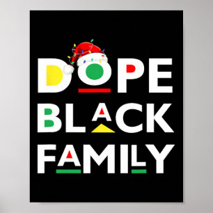 African Drug Black Family Afro Team Santa Matching Poster