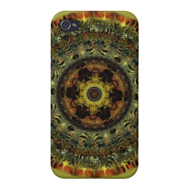 African Dusk Mandala iPhone 4 case (Back)