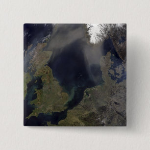 African dust blowing over Scotland 15 Cm Square Badge
