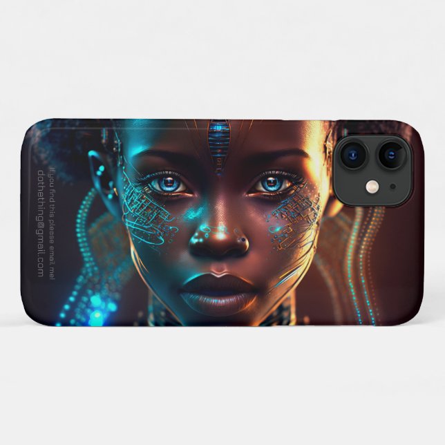 African Electro Style Woman Face Case-Mate iPhone Case (Back (Horizontal))