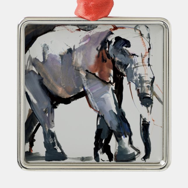 African Elephant 2012 Metal Tree Decoration (Front)