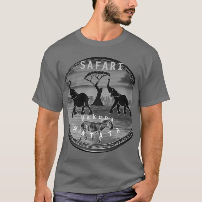 African Elephant Art Print T-Shirt (Front)