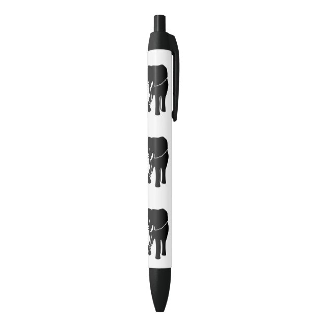 African Elephant Black Ink Pen (Bottom (Vertical))