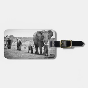 African Elephant & Calves Kenya, Africa Luggage Tag