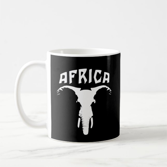 African Elephant Face | Africa Coffee Mug (Left)
