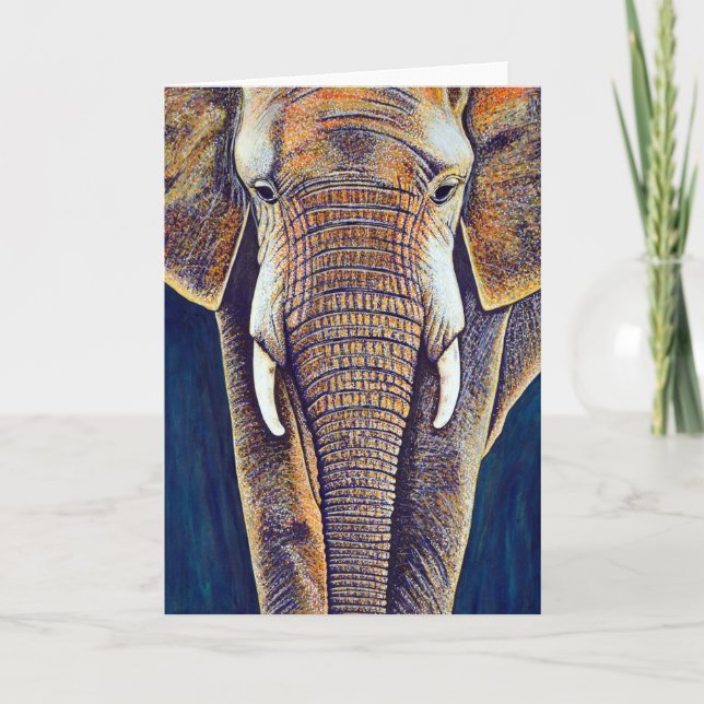 African Elephant Greeting Card (Front)