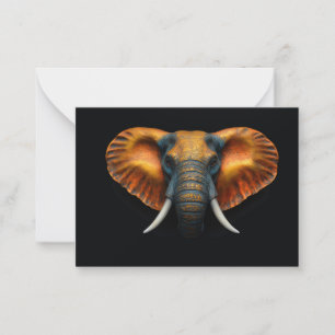 African elephant head card