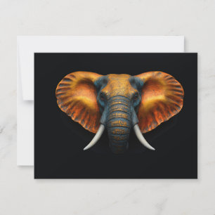 African elephant head card