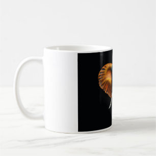 African elephant head coffee mug