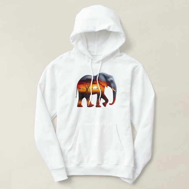 African Elephant Hoodie (Design Front)