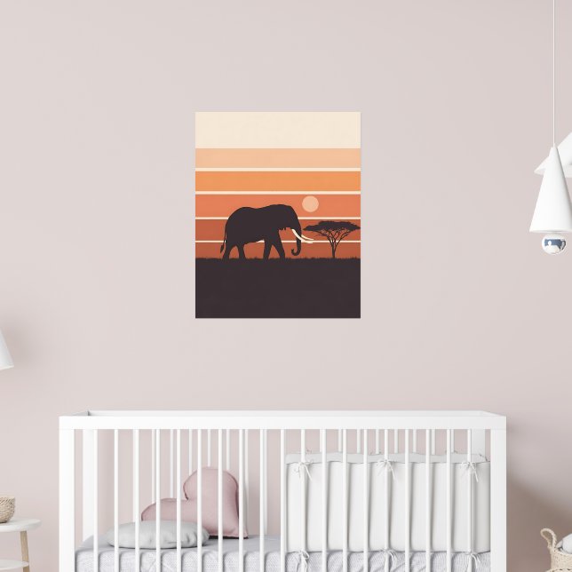 African Elephant Nursery Print (Nursery 2)