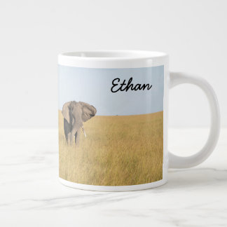 African Elephant Personalise Name Seriously Large Coffee Mug