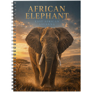 African Elephant Savanna ANIMALS Notebook