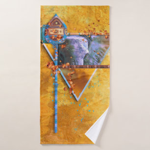 African Elephant Shield ”THE MIGHTY TRIBE" Bath Towel