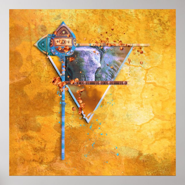 African Elephant Shield "THE MIGHTY TRIBE" Poster (Front)