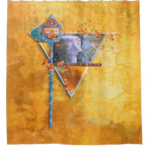 African Elephant Shield ”THE MIGHTY TRIBE" Shower Curtain