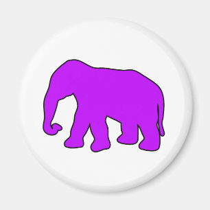 African Elephant Silhouette Ivory Tusks Dumbo Magnet