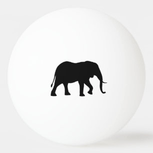 African Elephant Silhouette Ping Pong Ball