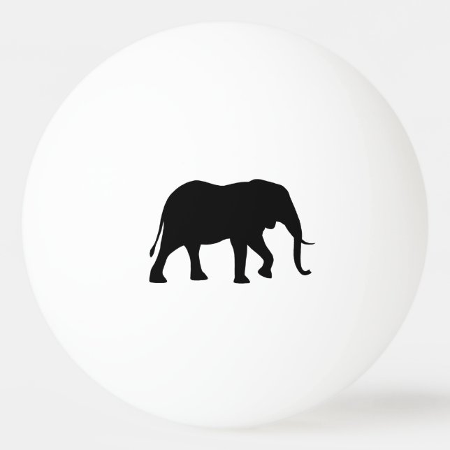 African Elephant Silhouette Ping Pong Ball (Front)