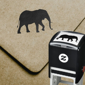 African Elephant Silhouette Self-inking Stamp