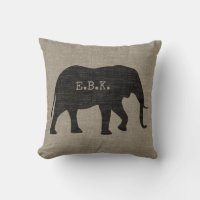 African Elephant Silhouette with Custom Text