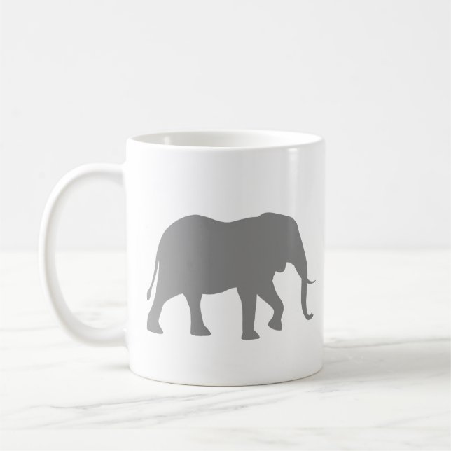 African Elephant Silhouettes | Wildlife Animal Coffee Mug (Left)