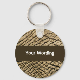 African elephant skin - safari curios key ring