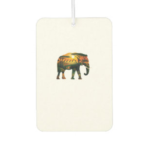 African Elephant Sunset Safari Nature Lovers Shirt Car Air Freshener