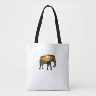 African Elephant Sunset Safari Nature Lovers Shirt Tote Bag