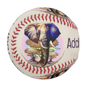 African Elephant Surreal Portrait Baseball