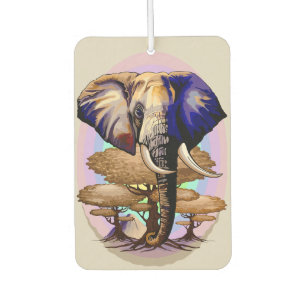 African Elephant Surreal Portrait Car Air Freshener