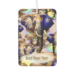 African Elephant Surreal Portrait Car Air Freshener
