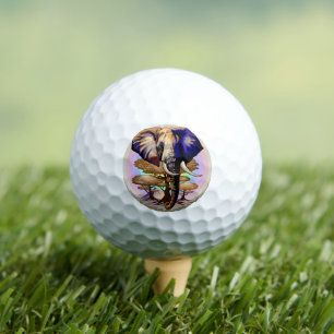 African Elephant Surreal Portrait  Golf Balls