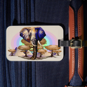 African Elephant Surreal Portrait Luggage Tag
