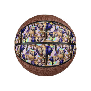 African Elephant Surreal Portrait  Mini Basketball