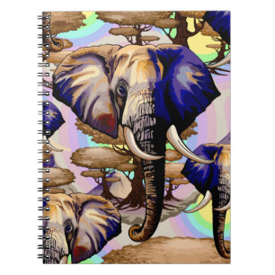 African Elephant Surreal Portrait  Notebook