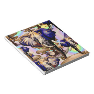 African Elephant Surreal Portrait Notepad